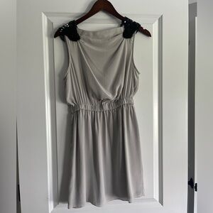 Silver silk dress